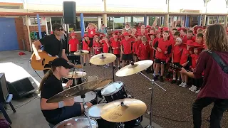 DRUM SOLO - LED ZEPPELIN ROCK N ROLL - 12 YEAR OLD DRUMMER