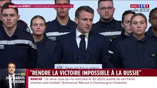 "Rendre la victoire impossible à la Russie" : les voeux d'Emmanuel Macron aux armées