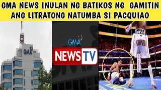 GMA NEWS TEAM INULAN NG BATIKOS MATAPOS GAMITIN ANG LITRATO NATUMBA SI MANNY PACQUIAO