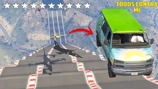 MEGA RAMPA TODOS CONTRA MI! 100.000% IMPOSIBLE!! - MINIJUEGO GTA 5 ONLINE