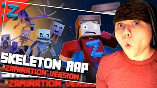 MINECRAFT SKELETON RAP | ZAMination Version (Animated Music Video) Dan Bull @ZAMinationProductions REACTION!