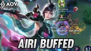 AIRI BUFFED GAMEPLAY | NEW PATCH | ARENA OF VALOR