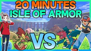 20 minutes to catch POKEMON in the ISLE OF ARMOR. Then we FIGHT!