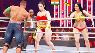 John Cena vs 2 Indian Female 🇳🇪- WWE Smackdown Today Highlights