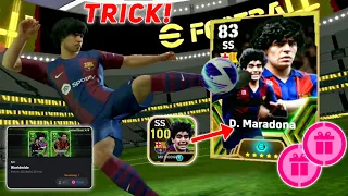 Trick To Get 100 Rated Epic Maradona From Epic Worldwide efootball 2024 | Free Maradona efootball