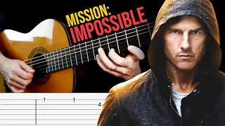 MISSION IMPOSSIBLE (Main Theme) Guitar Tabs Tutorial | Cover
