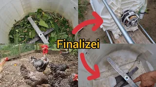 Minhas criação de galinhas carijo/ Triturador aprimorado. #video #façavocêmesmo #canal