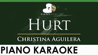 Christina Aguilera - Hurt - LOWER Key (Piano Karaoke Instrumental)