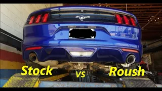 2015-2017 Mustang 3.7 v6 | Stock exhaust vs Roush axle back exhaust (Before and After)