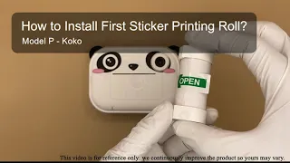 kidamento model p how to install first sticker printing roll