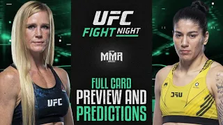 UFC Fight Night: Holm vs. Vieira FULL CARD Preview & Predictions