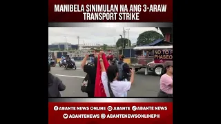 Manibela sinimulan na ang 3-araw transport strike