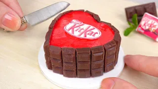 Satisfying Miniature Chocolate KITKAT Cake Decorating | Best Of Miniature Cakes Recipe For Valentine