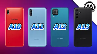 Samsung Galaxy A10 vs Samsung Galaxy A11 vs Samsung Galaxy A12 vs Samsung Galaxy A13