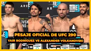 Pesaje oficial de UFC 290 Yair Rodríguez vs Alexander Volkanovski