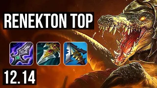 RENEKTON vs OLAF (TOP) | 68% winrate, 7 solo kills | KR Master | 12.14