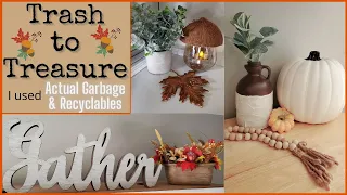USING TRASH TO CREATE TREASURE ♻ RE-PURPOSE GARBAGE | RECYCLE | DIY FALL CRAFTS | BUDGET HOME DECOR🍂