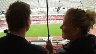 Nürnberg auf dem Schirm: im FCN-Stadion mit Club-Stadionsprecher Guido Seibelt