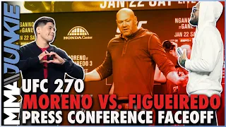 Brandon Moreno vs. Deiveson Figueiredo 3 faceoff | UFC 270 press conference