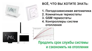 Комнатный термостат  Погодозависимая автоматика  GSM термостат и датчик уличной температуры