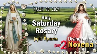 🌼HOLY SATURDAY Rosary🌼 DAY 2  DIVINE MERCY NOVENA &Chaplet for Priests & Religious, Joyful Mysteries