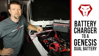 How to connect a battery charger to a Genesis dual battery system
