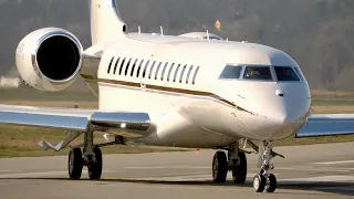 Bombardier Global 7500 M-LWCW Take-Off at Bern