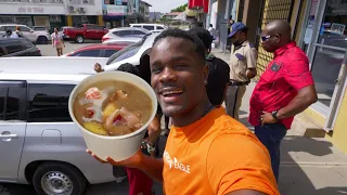 PIG TAIL Soup Cooked in a CAR | Jamaican Street Food