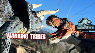 WARRING TRIBES! Jurassic World Toy Movie, Project Guardian part 5 #jurassicworld #dinosaurs #toys