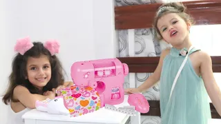 سوار تجهز ماسة لحفلة | ماسة سوف تذهب الى الحفلة | sewar Pretend Play with Toy Sewing machine