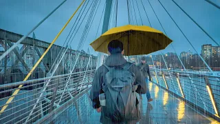 Tourists Love THIS London Weather? Heavy Rain Central London Walk - 4K HDR ASMR