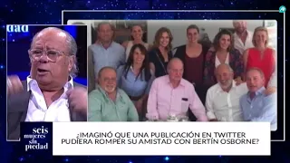 Arévalo explica el enfado de Bertín tras subir una foto con el Rey a internet