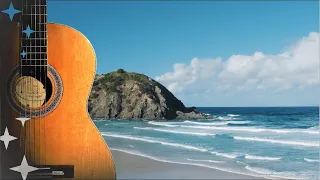 Relaxing Guitar Music | Acoustic |  Water Sounds | Ocean Waves | Sleep Study Music | Stress Relief