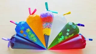 Making Slime Piping Bags Satisfying Crunchy Slime #102