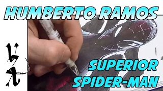 Humberto Ramos drawing Superior Spider-Man