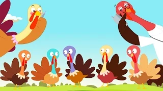 Five Little Turkeys | Thanks Giving Song