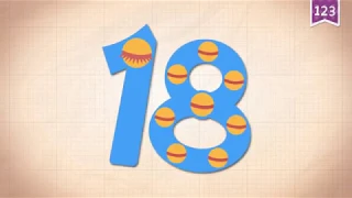 Learn Number Eighteen 18 in English & Counting, Math by Endless Alphabet   Kids Educational Video