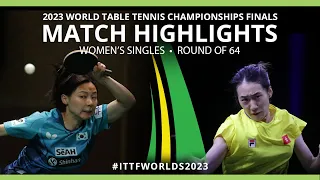 Chengzhu Zhu vs Hyojoo Choi | WS R64 | 2023 ITTF World Table Tennis Championships Finals
