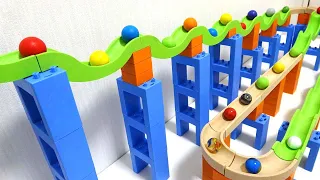 Marble Run Race ☆ TrixTrack Wave Slope Summary Video