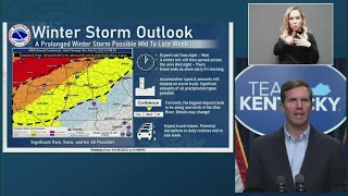 WATCH LIVE | Gov. Beshear declares state of emergency as winter storm to impact most of Kentucky