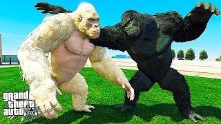 ЭПИЧНАЯ БИТВА ДВУХ КИНГ КОНГОВ В ГТА 5 МОДЫ! KING KONG ИЩЕТ ГОДЗИЛЛУ ОБЗОР МОДА В GTA 5! ВИДЕО MODS