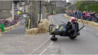 Dramatic crash and suspected broken hand at Tetbury Wacky Races