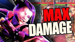 Juri MAX DAMAGE Punish Combo - All reversals