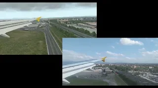 X-Plane 11 flight simulator vs Real Life: Landing at Florence