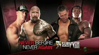 The Rock and John Cena vs Awesome Truth Survivor Series 2011 never again