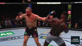 Israel Adesanya knocks out Robert Whittaker - SUPER SLOW MOTION