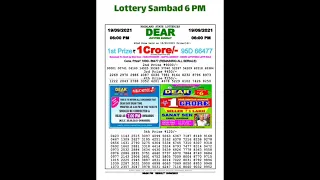 evening nagaland state lottery live 06:00pm Dhankesari lottery sambad 06:00 pm date 19/09/2021