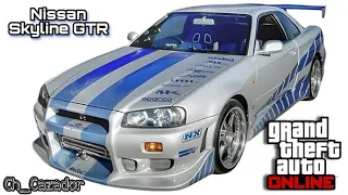 Como hacer el NISSAN SKYLINE GTR de Brian O'conner de Rápido y Furioso 2 en GTA Online