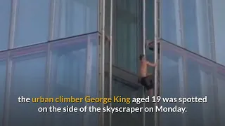 The shard free climber spotted scaling London landmark