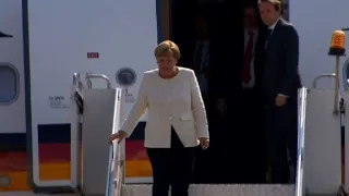 Angela Merkel arrives in Georgia for State visit